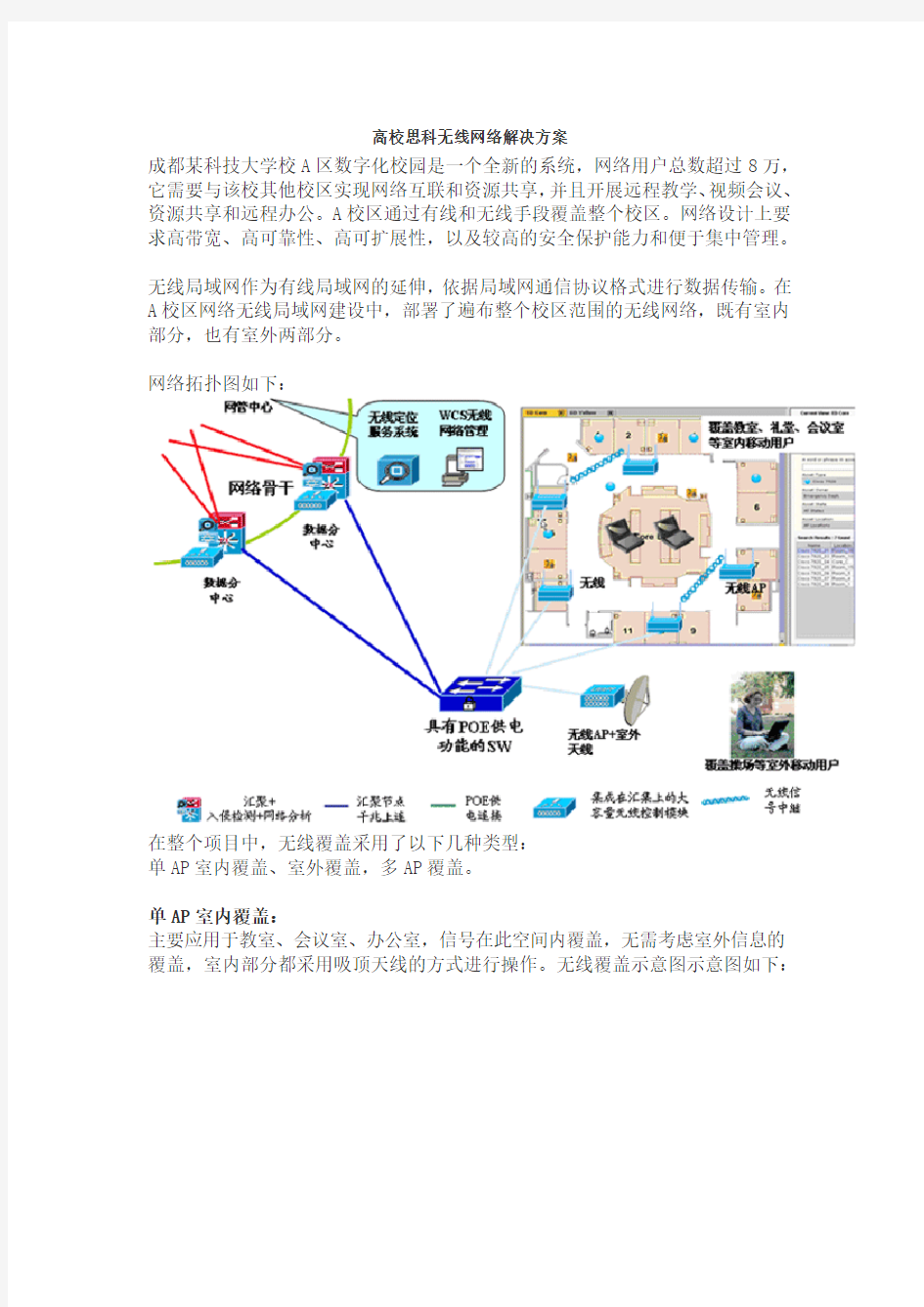 高校思科无线网络解决方案