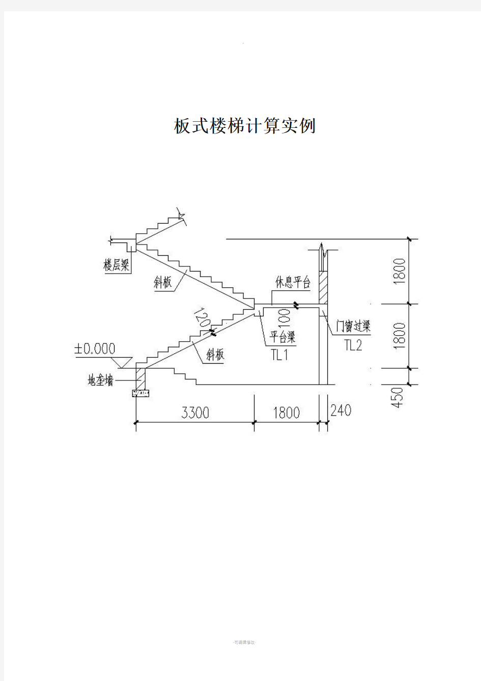 板式楼梯计算实例