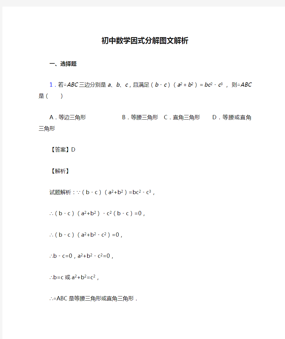 初中数学因式分解图文解析