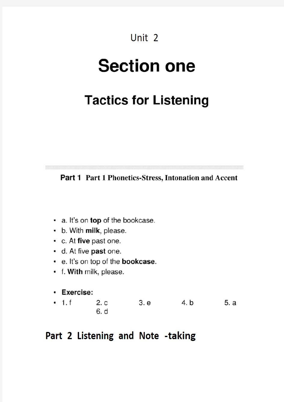 听力教程第二版第二册Unit-2答案