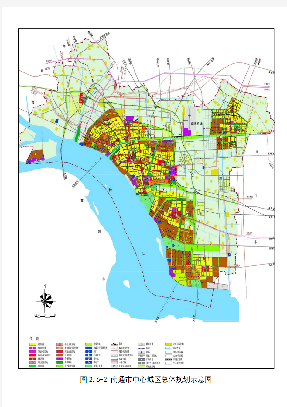 南通市中心城区总体规划示意图