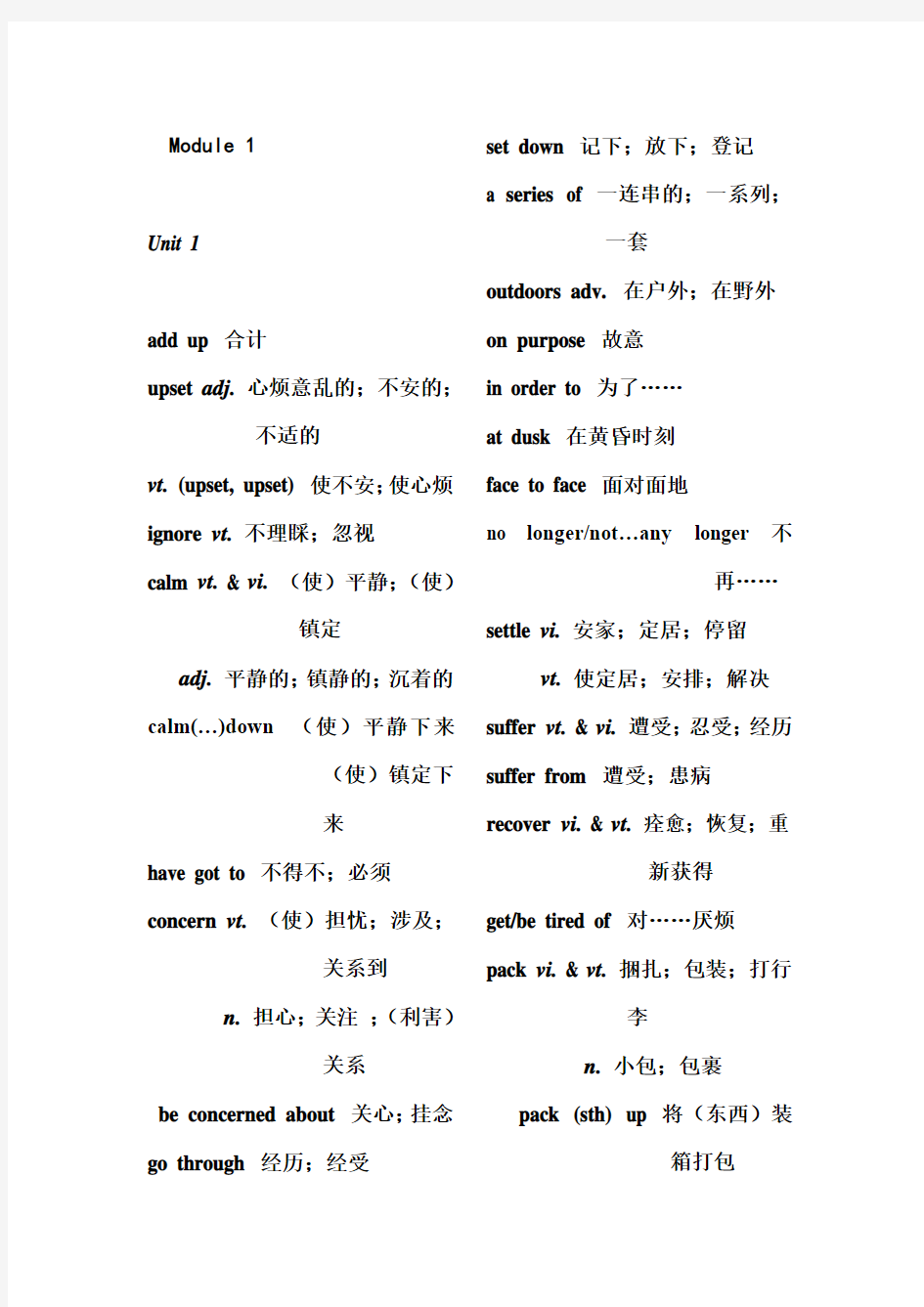 人教版英语必修一至选修八黑体单词