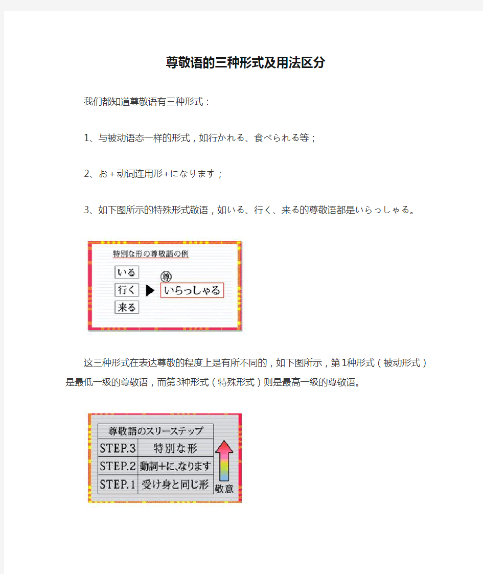 日语中尊敬语的三种形式及用法区分[1]
