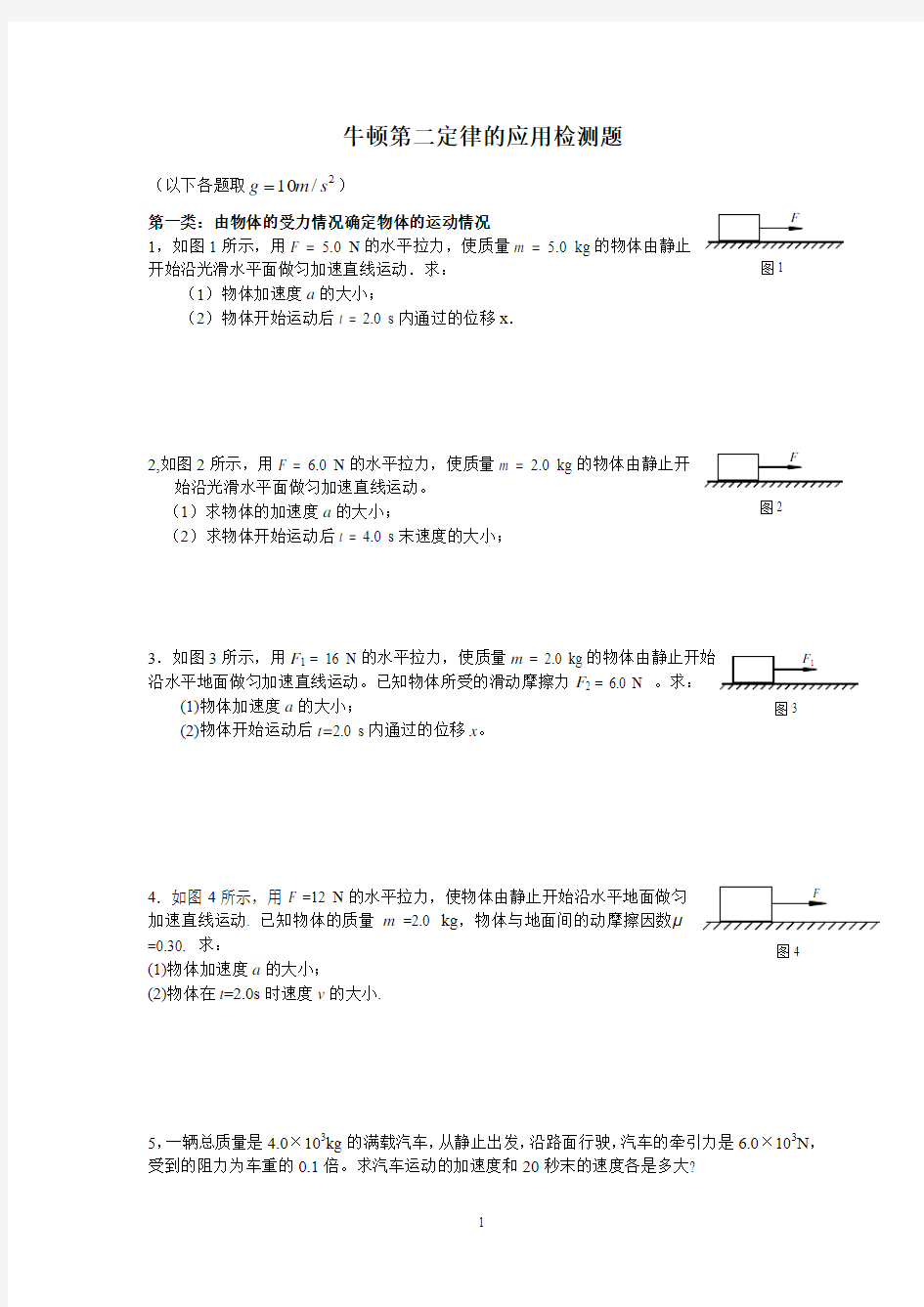 (精) 牛顿第二定律的应用