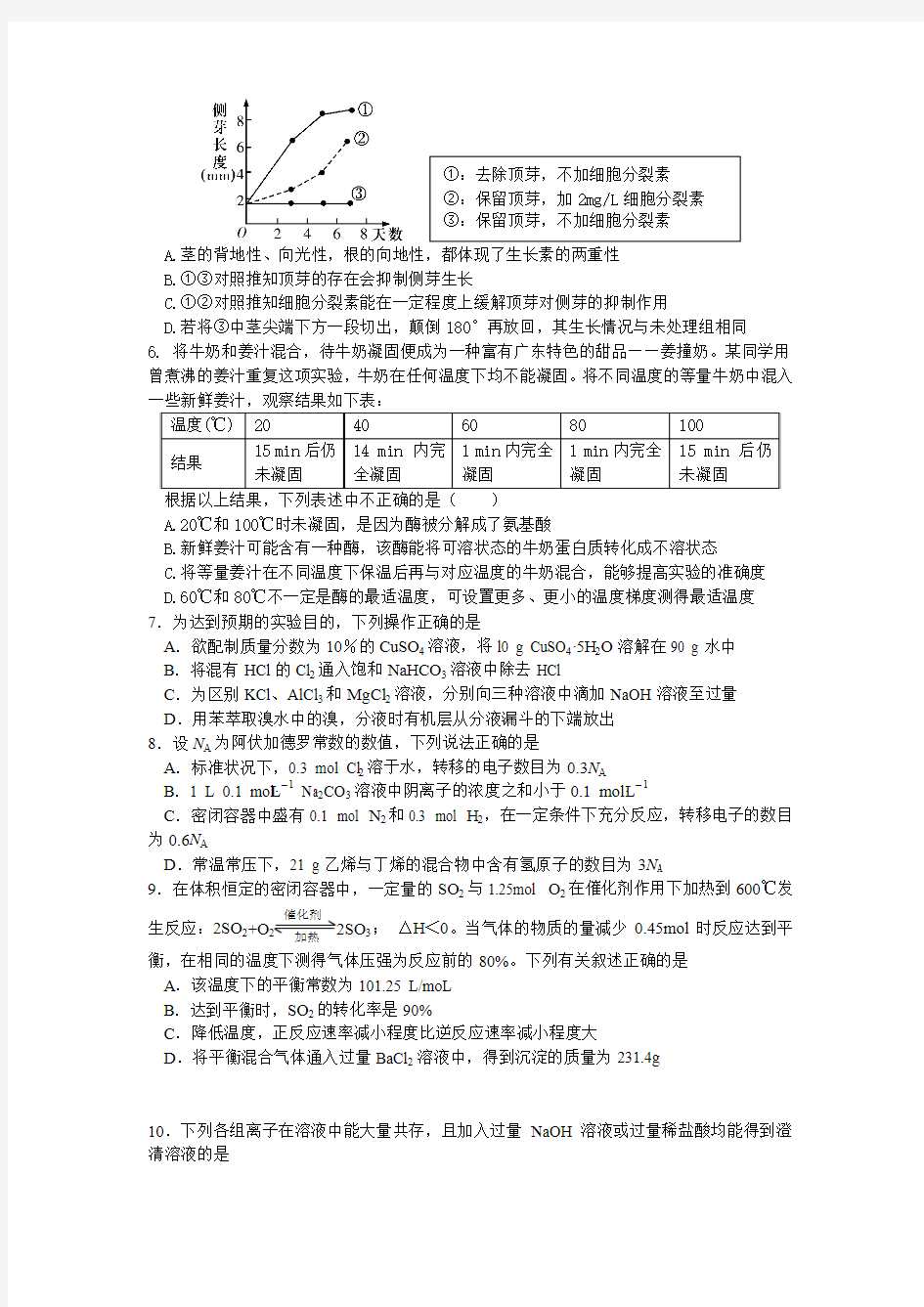 黑龙江省哈三中2013届高三上学期期末考试理综