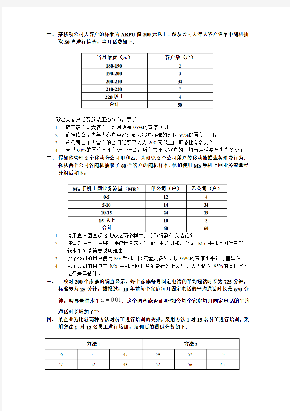 应用统计学作业