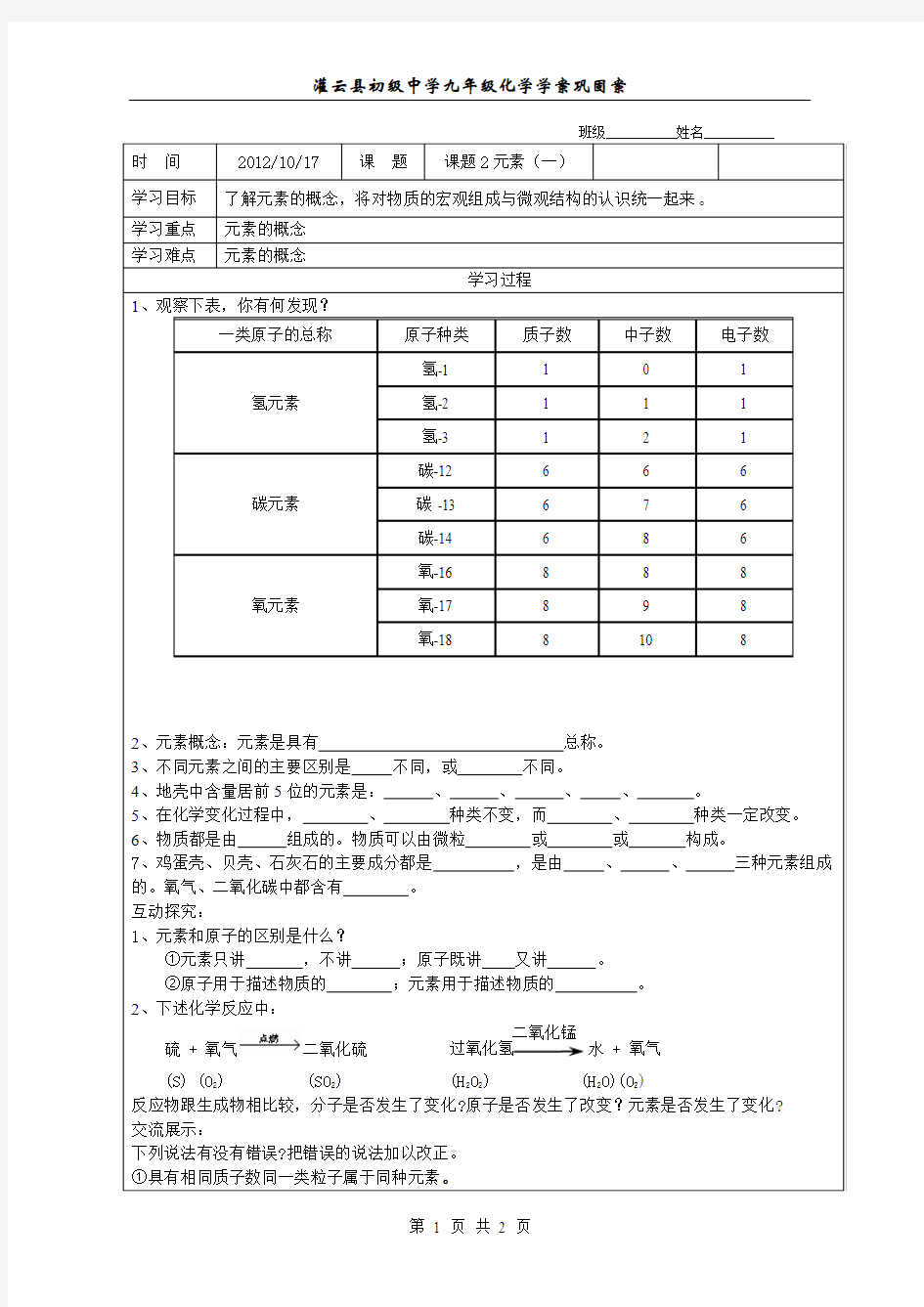 课题3元素1