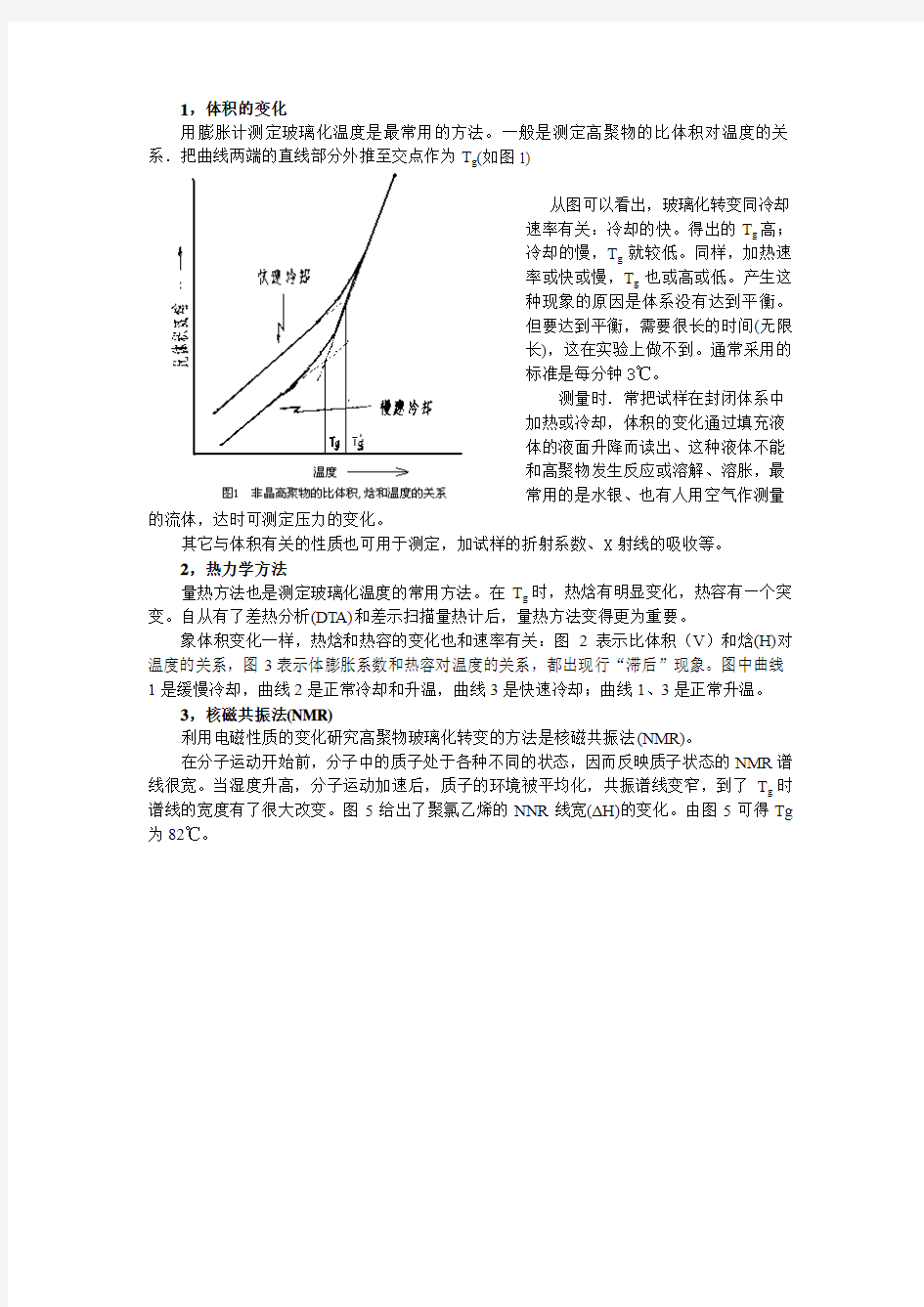 玻璃化温度测量方法