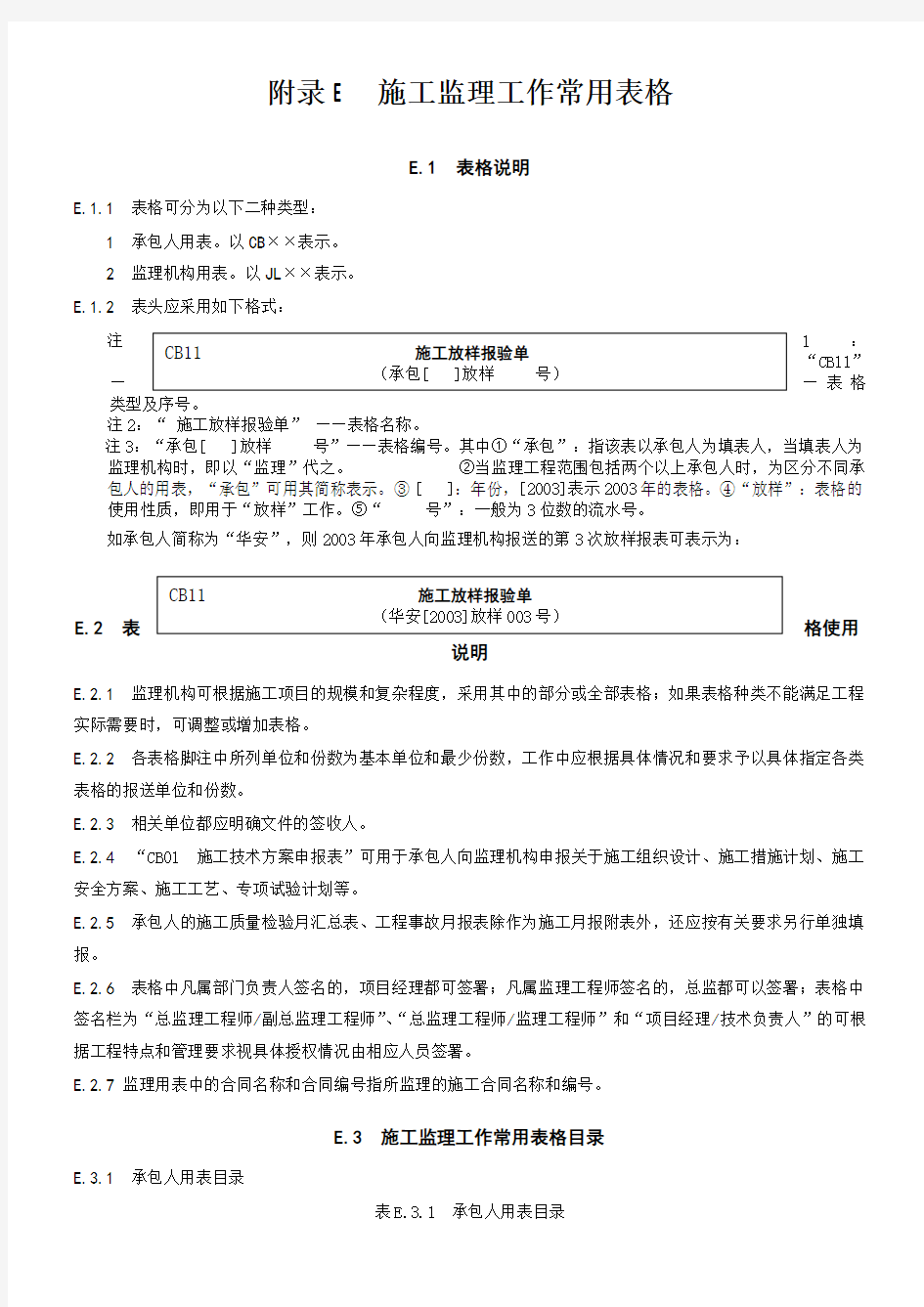 SL288-2014《水利工程施工监理规范》全套表格