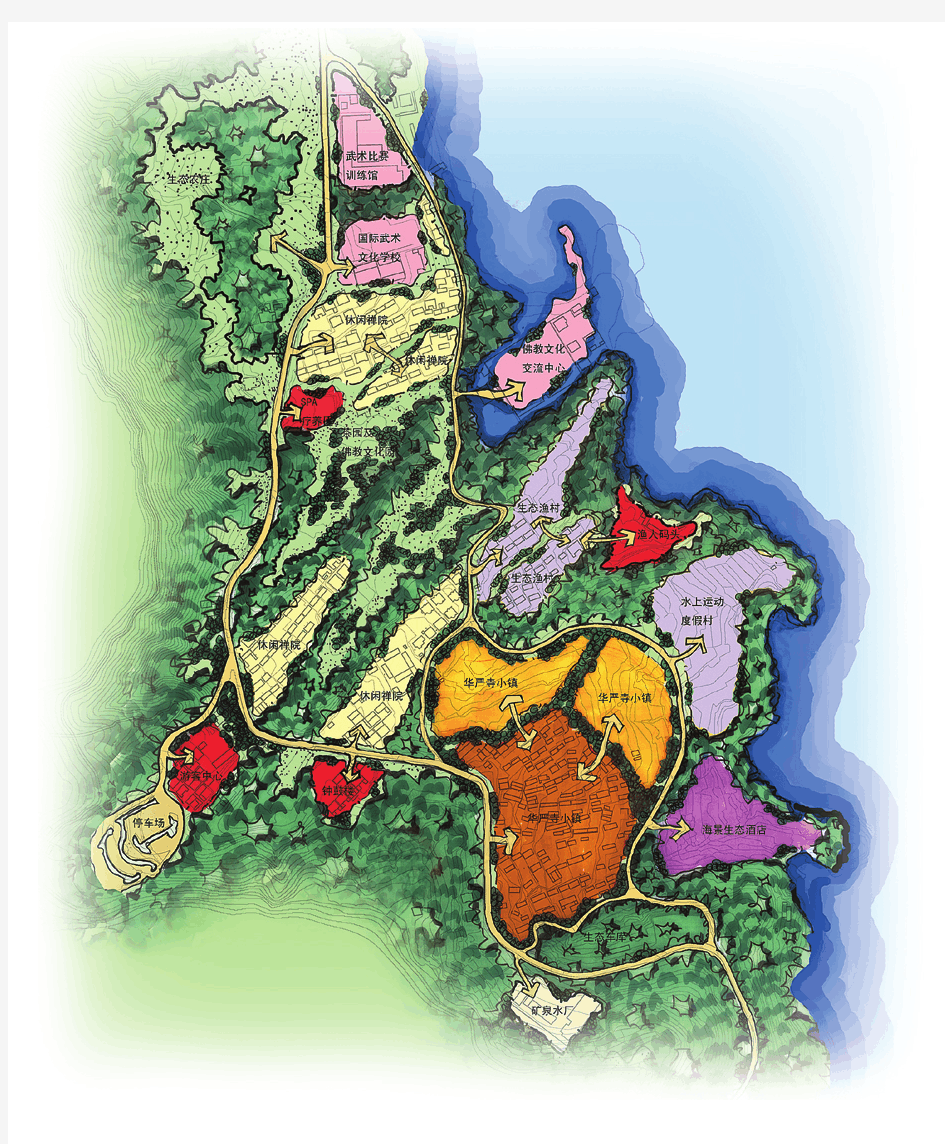 12青岛崂山风景区返岭村园林景观方案图