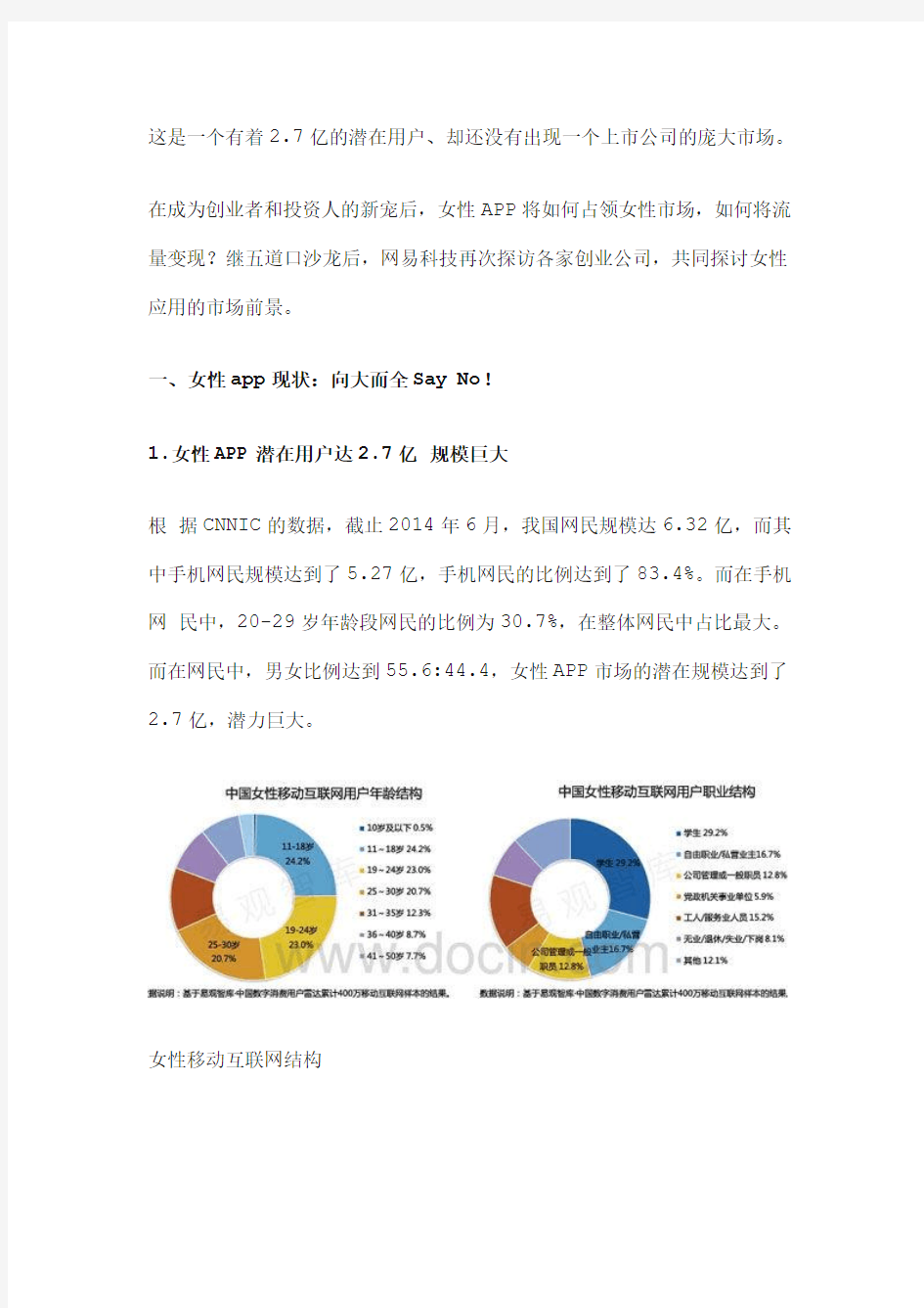 网易：2014年中国移动互联网女性APP行业报告