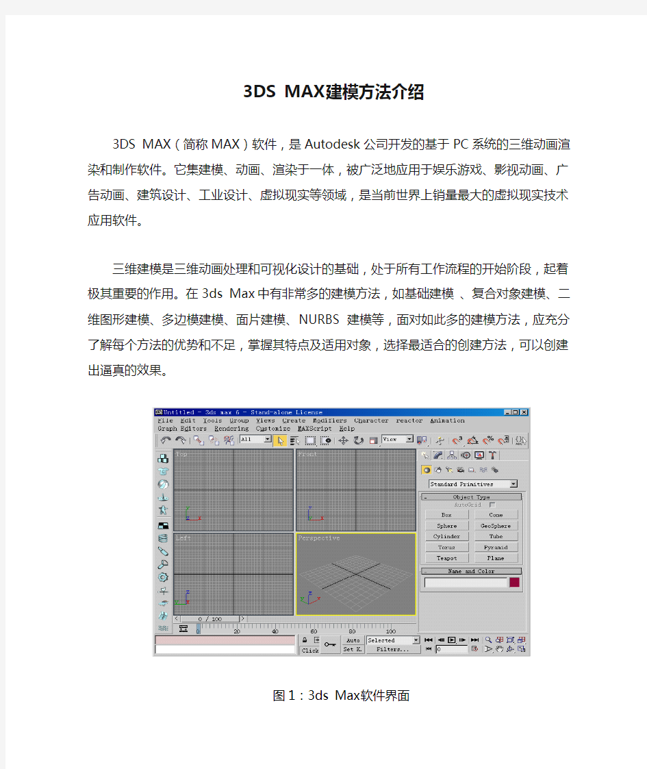 3DS MAX建模方法介绍 虚拟现实