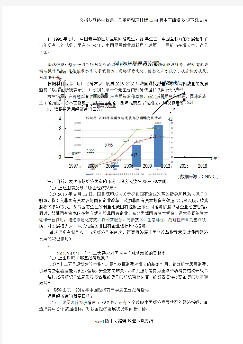 上海市高中经济常识图表题专项训练题带答案