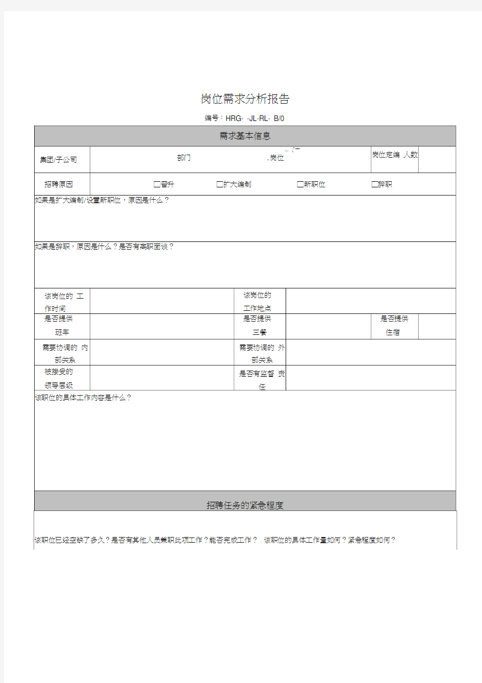 岗位需求分析报告