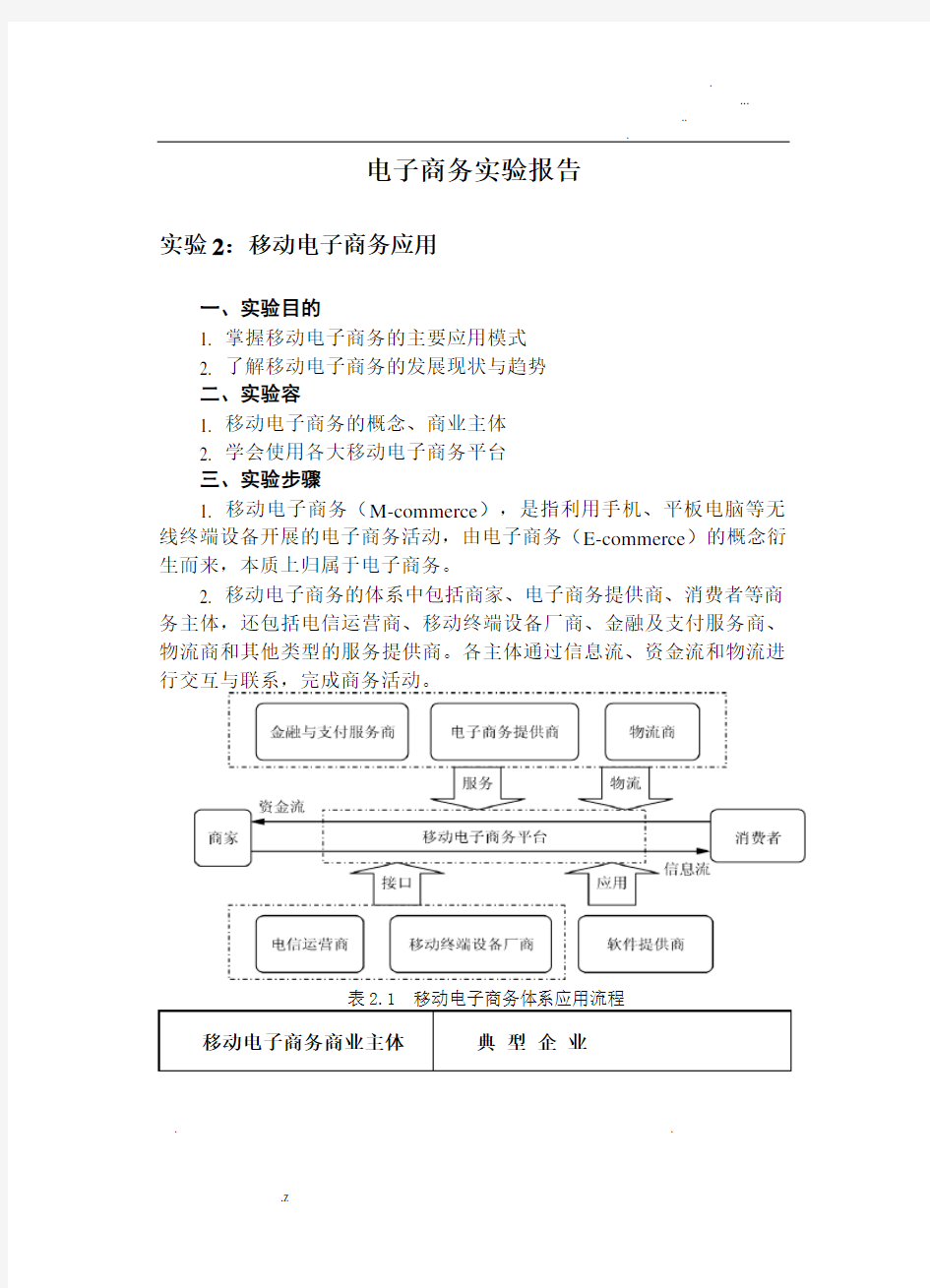 移动电子商务应用