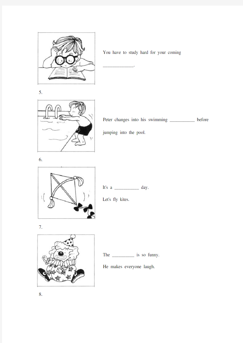 新加坡小学一年级英语试及答案PRACTICE 7