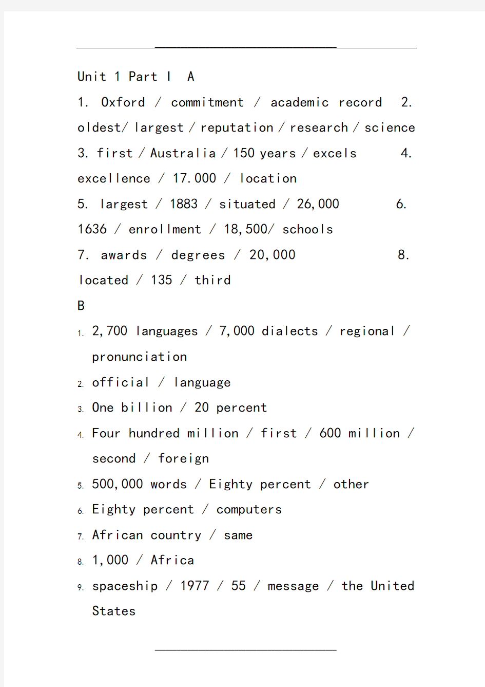 大学英语听力step_by_step_3000第一册Unit1-12_答案及原文