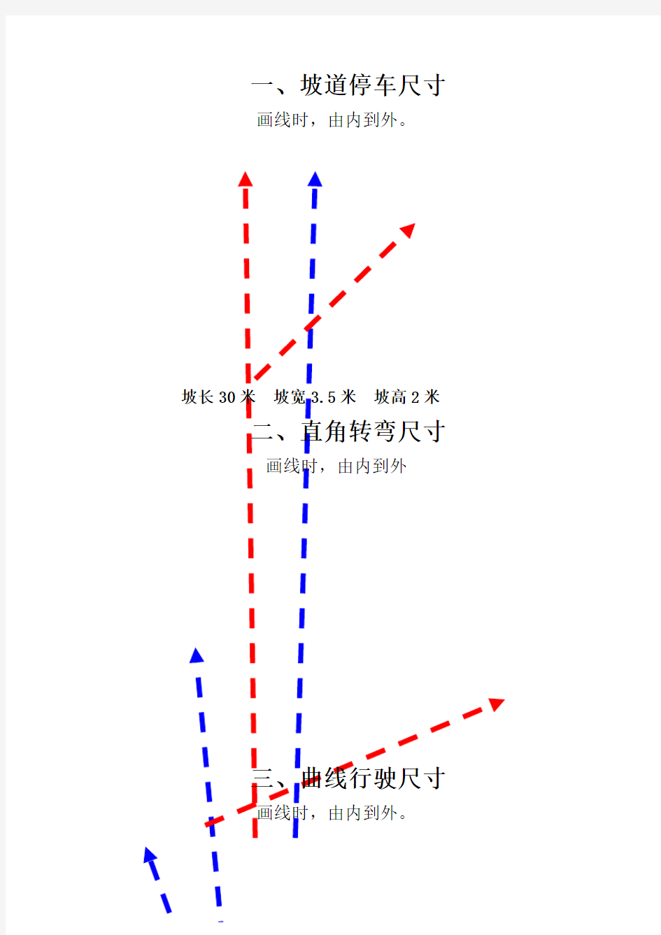 科目二五项标准尺寸图56609