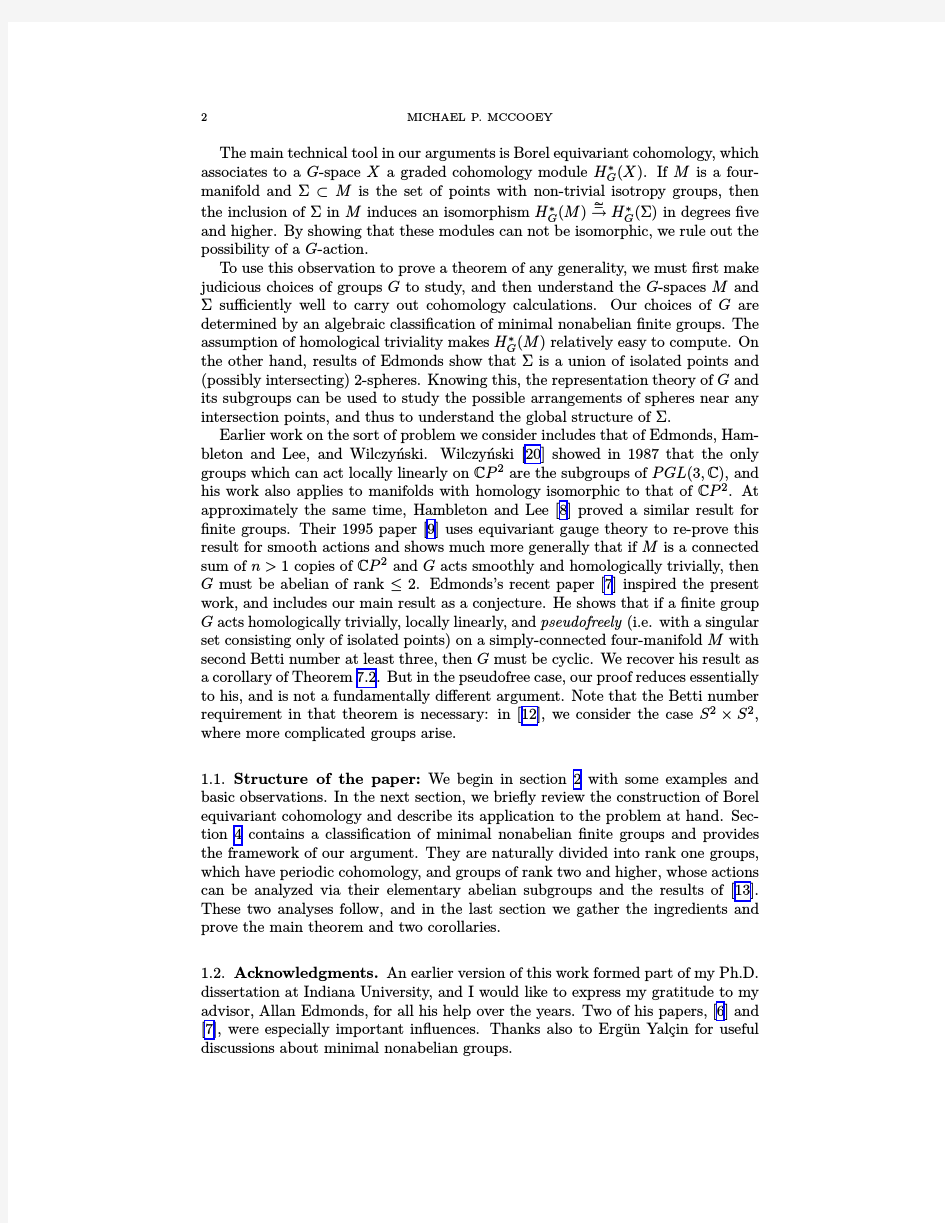 Symmetry groups of four-manifolds