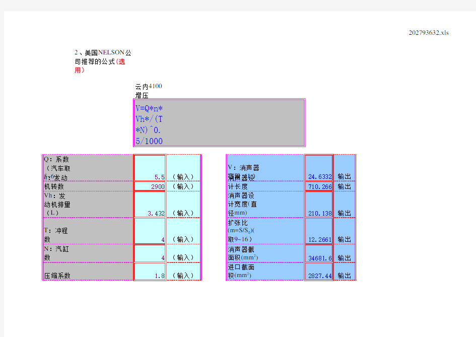 消声器计算器