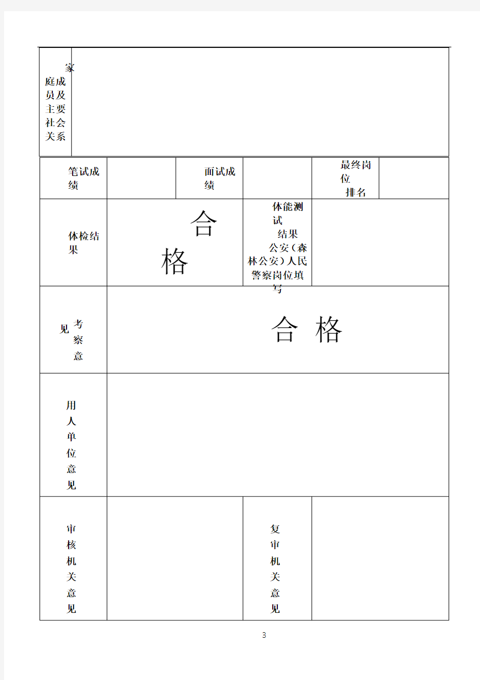 云南省公务员(参照公务员法管理人员)录用审批表