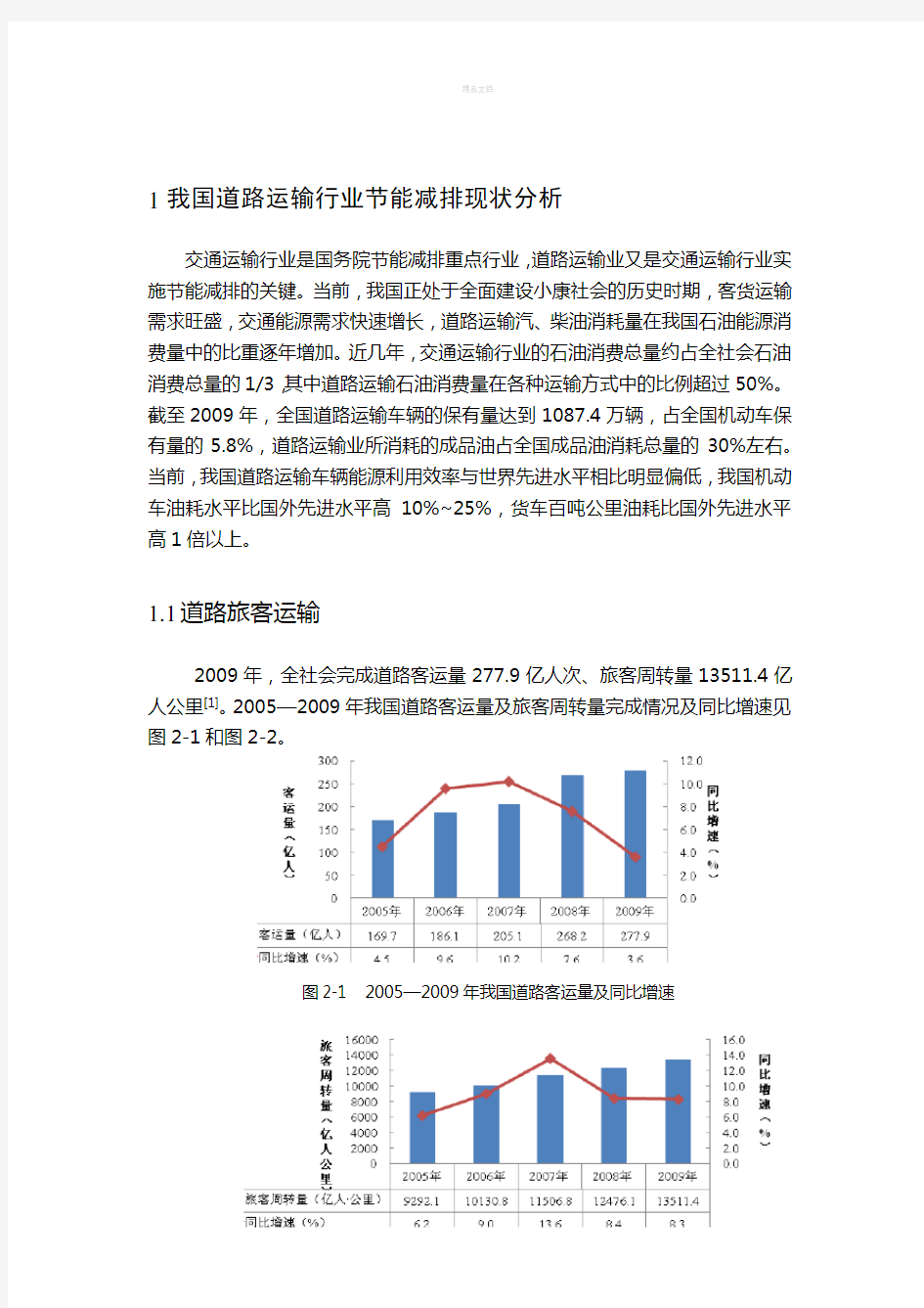 我国道路运输行业节能减排现状分析