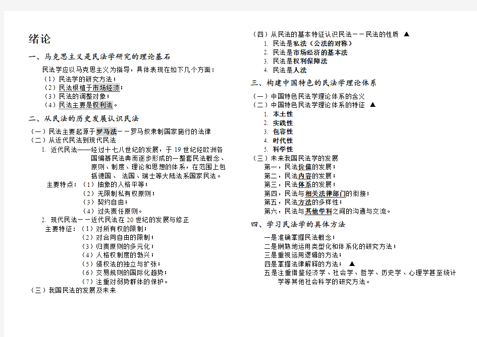 民法总论笔记 (1)