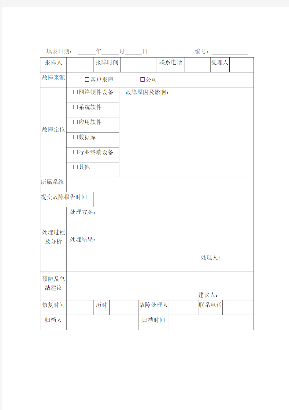 故障分析及处理报告