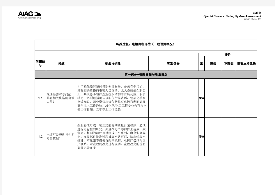 CQI-11中文表格