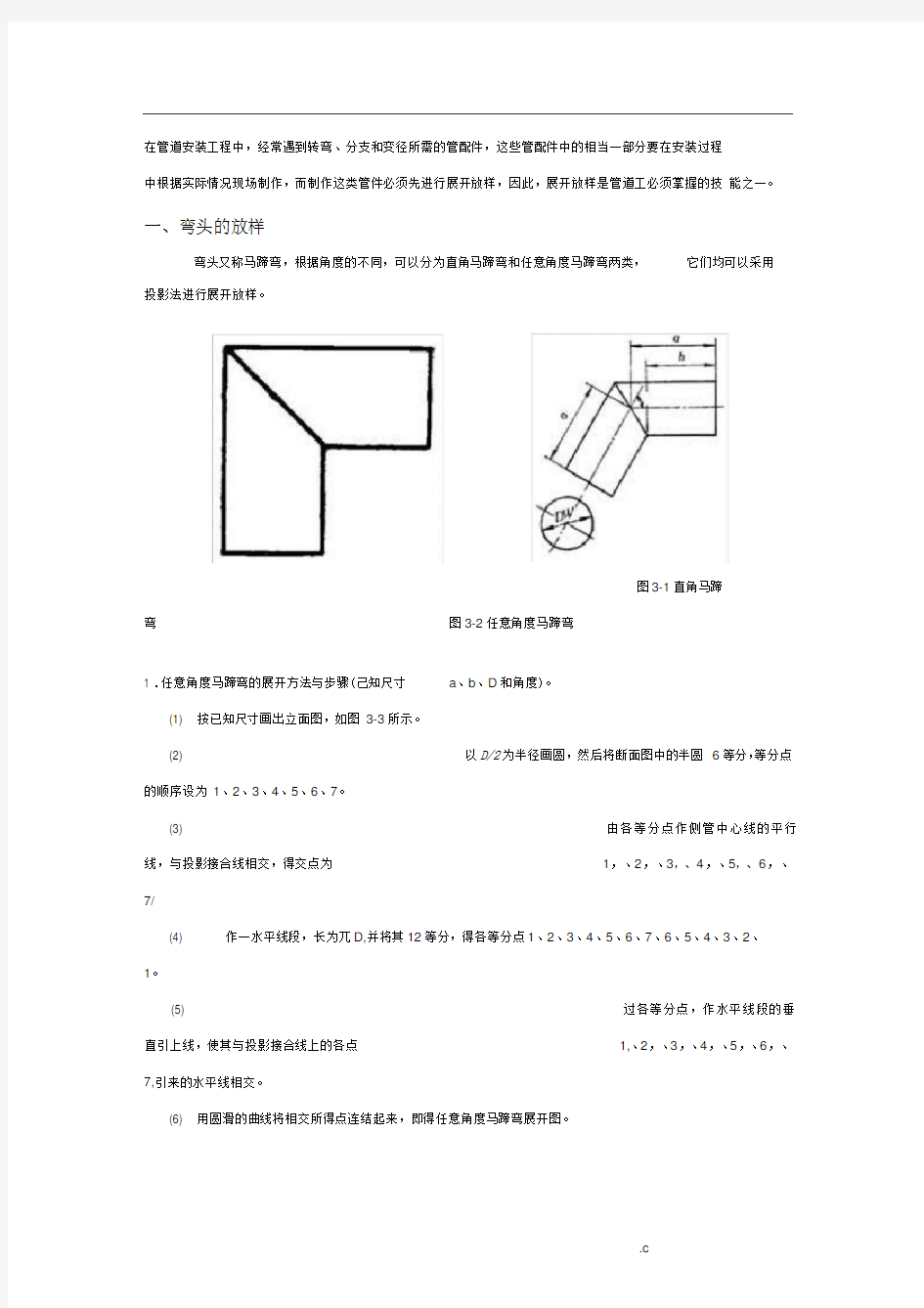 各种管件放样图