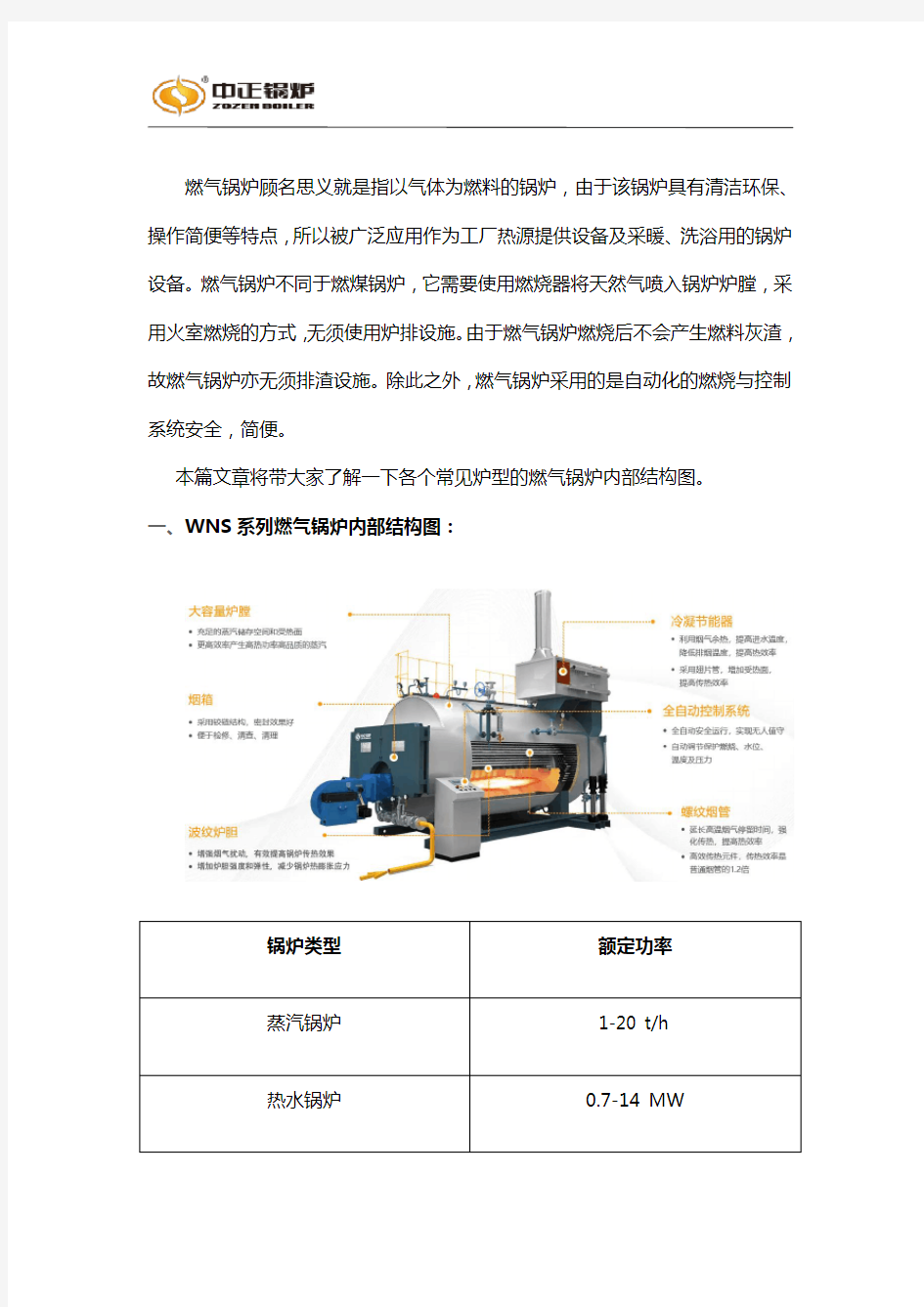 燃气锅炉内部结构图