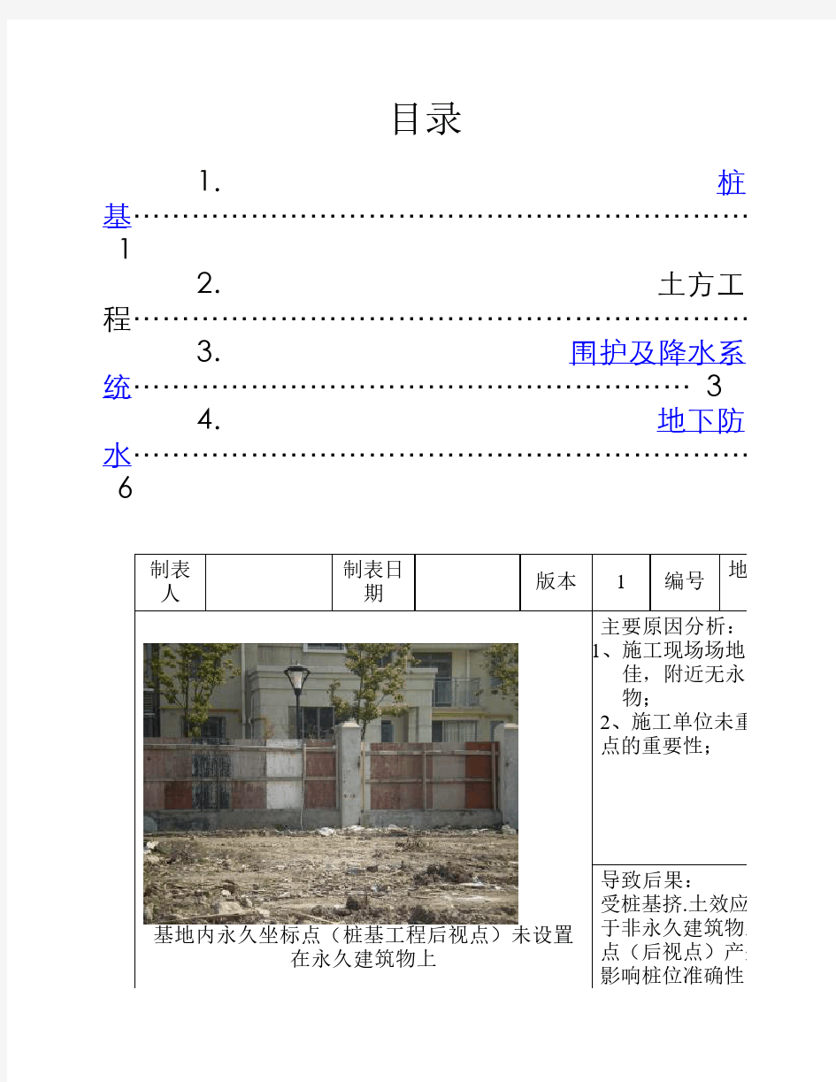 工程常见质量缺陷图例库