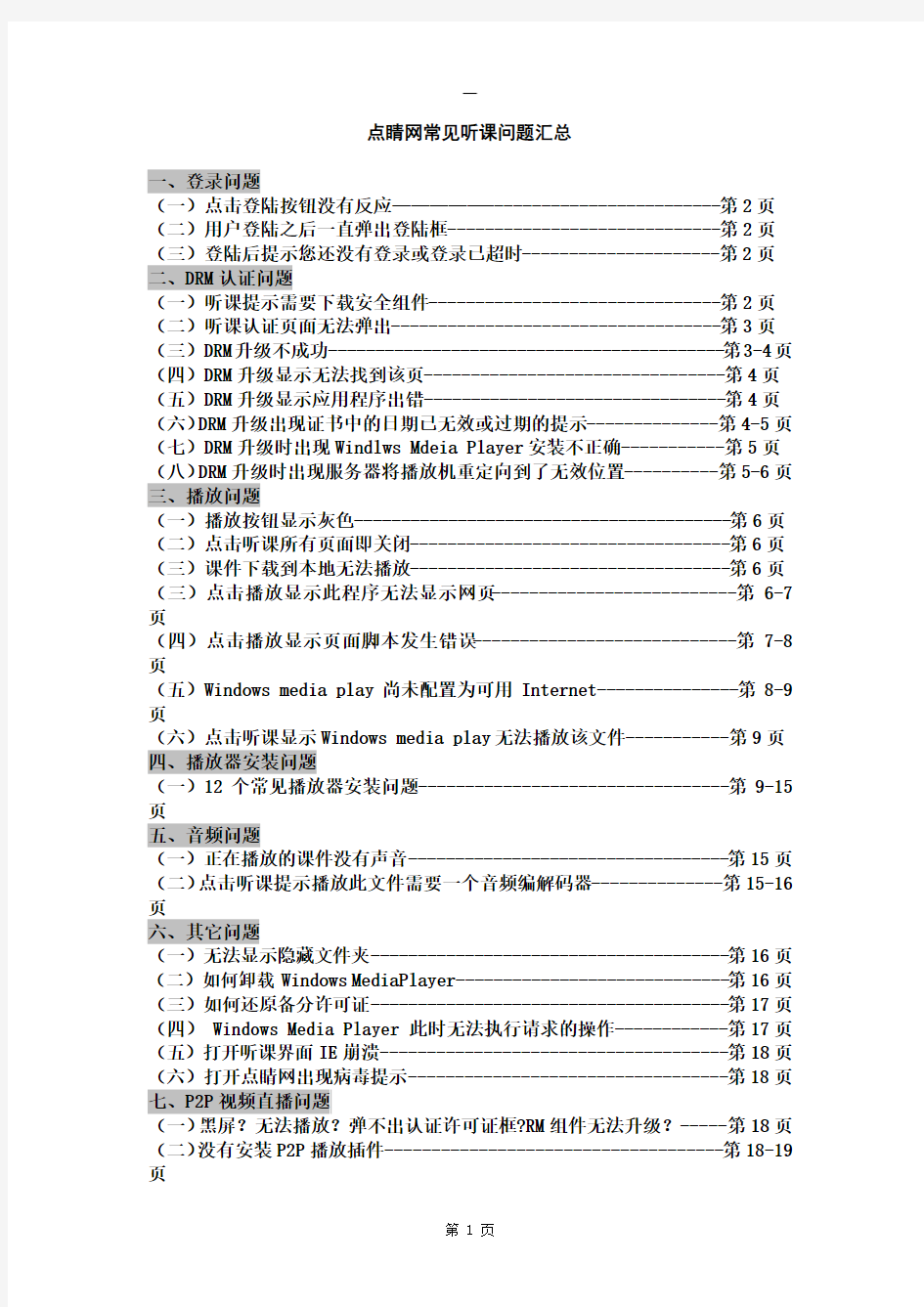 点睛常见问题汇总