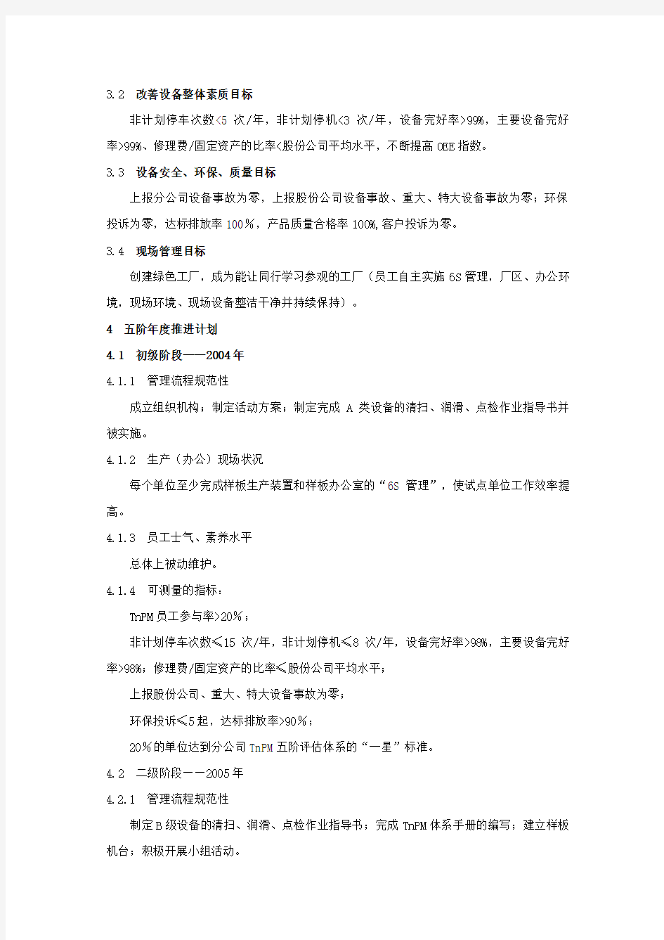 中石化广州分公司TnPM体系文件