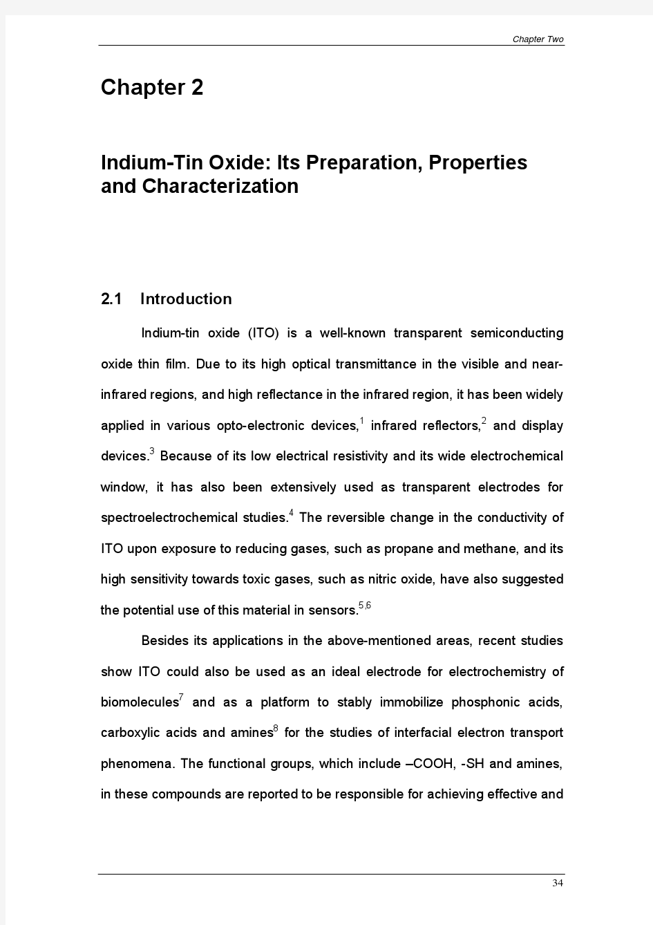 Indium-Tin Oxide Its Preparation Properties