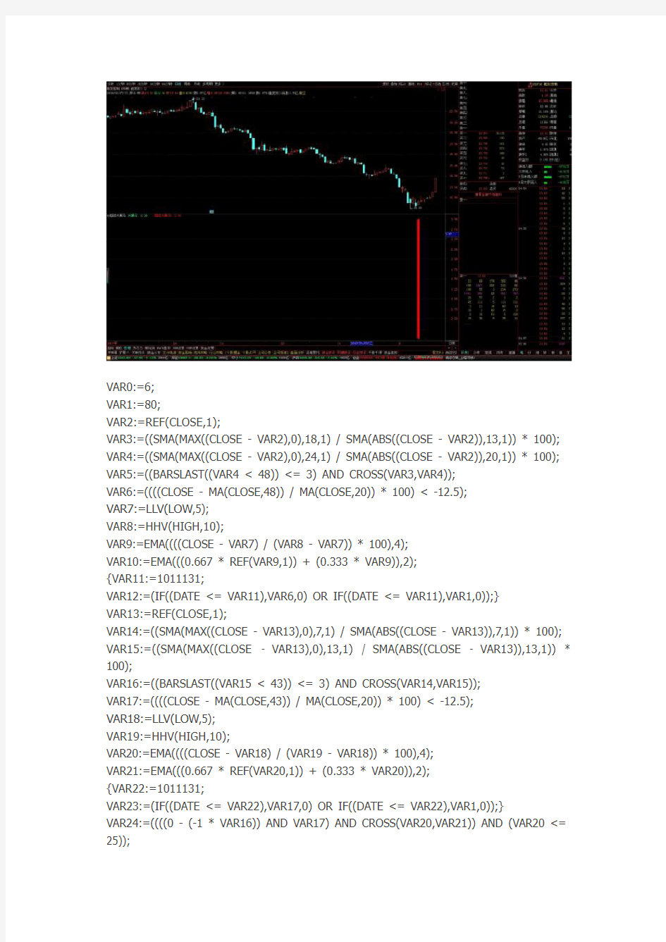 超级大黑马通达信指标公式源码