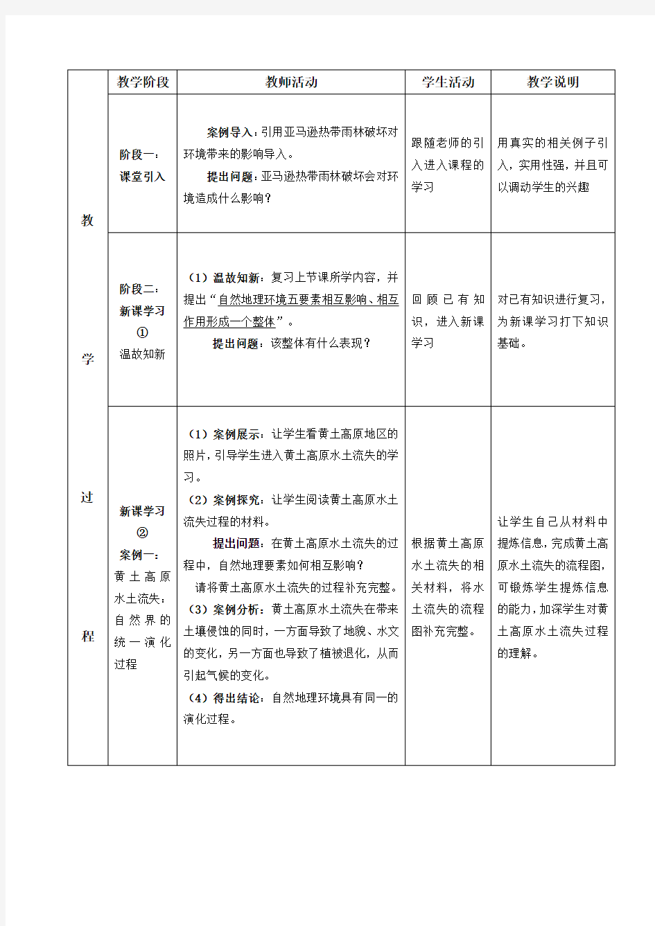 自然地理环境的整体性“教案