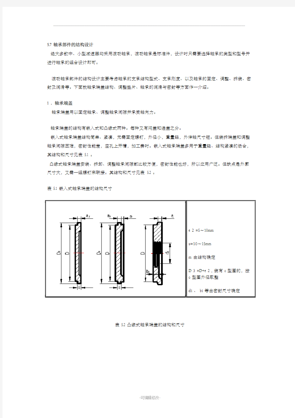 轴承端盖设计