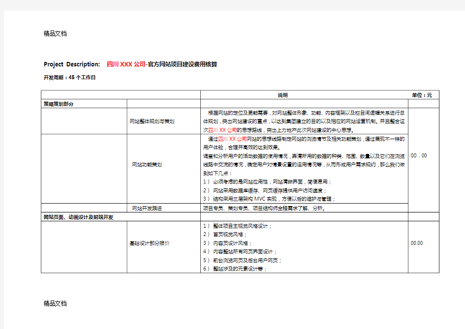 建设明细报价表仅供参考-资料