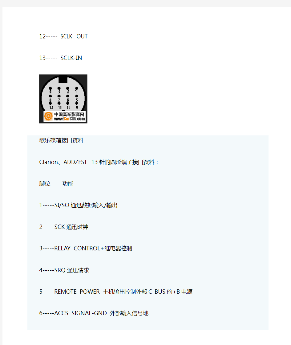 常见汽车音响主机尾线接线图