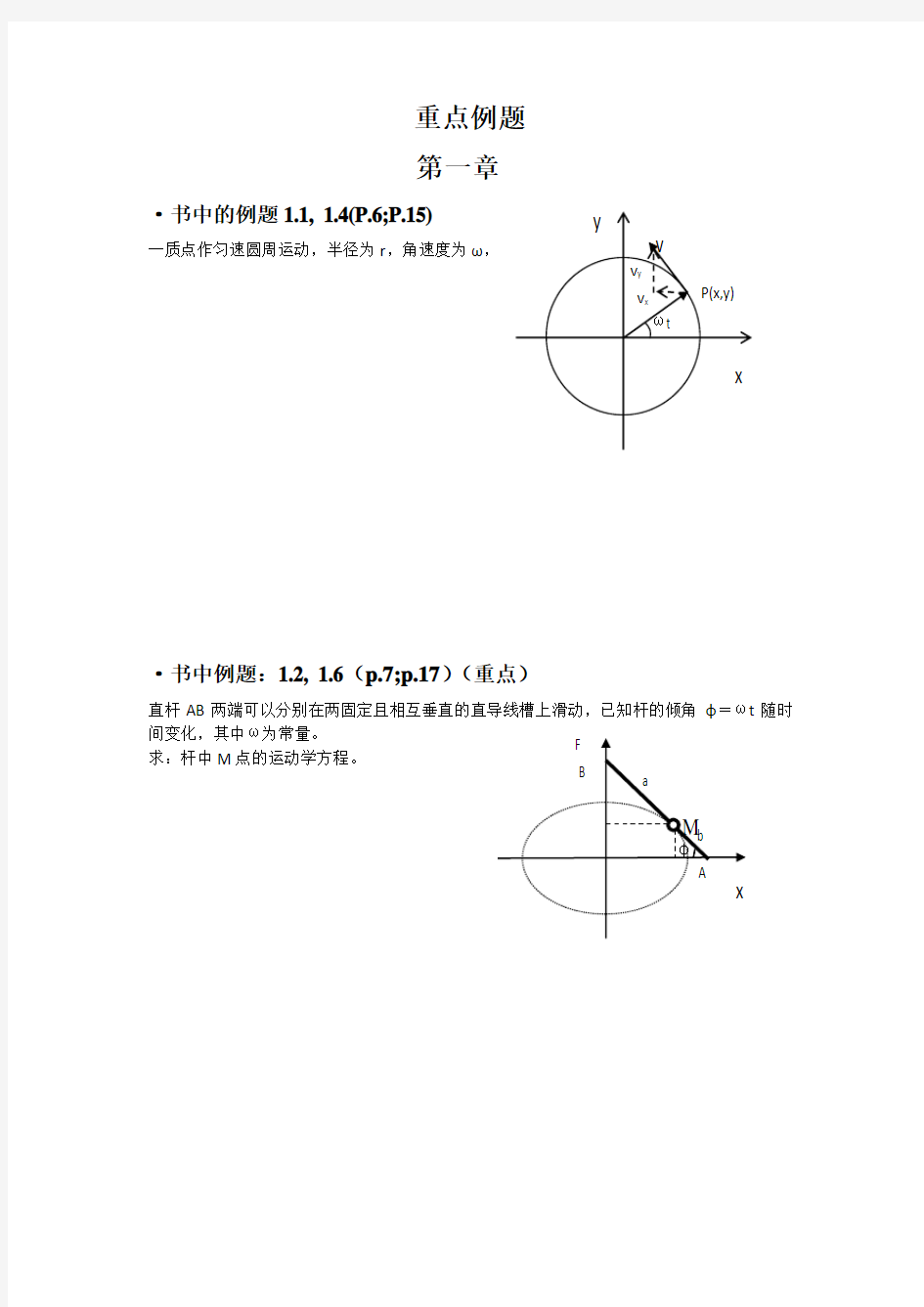 南开大学大学物理重点例题