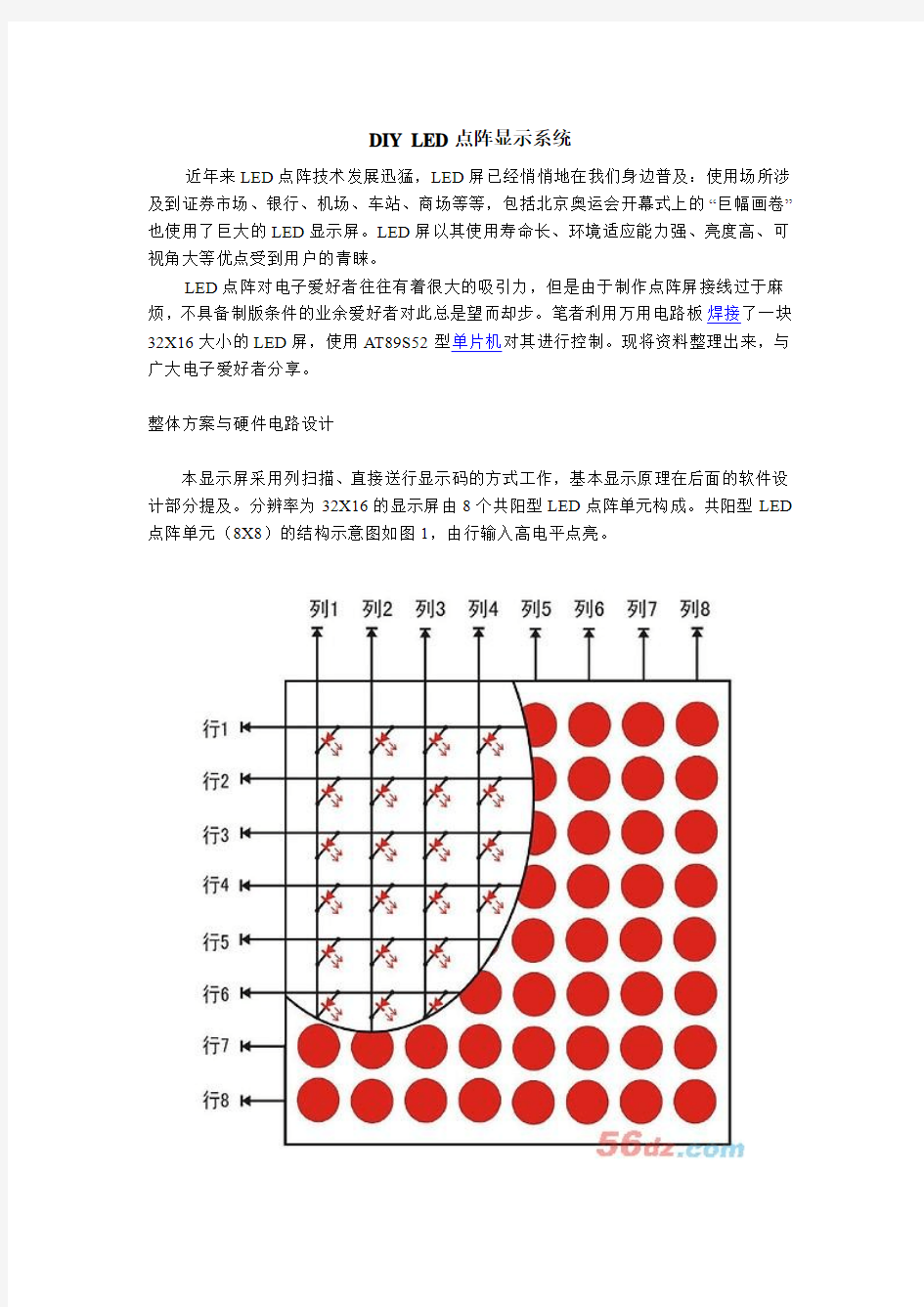 DIY LED点阵显示系统