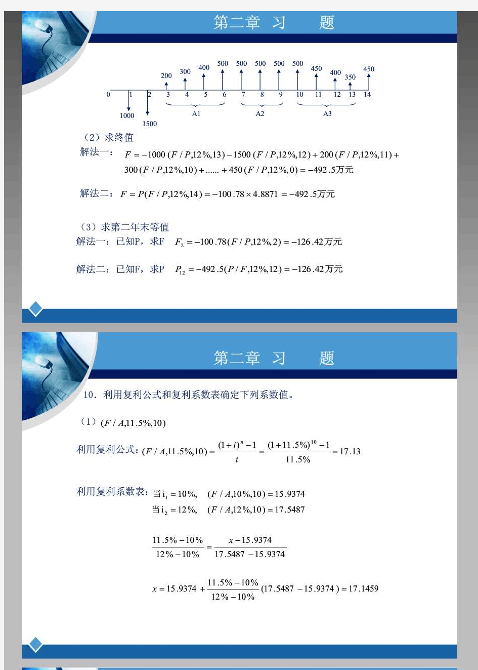 工程经济学课后习题答案第二版刘晓君答案：总结 计划 汇.