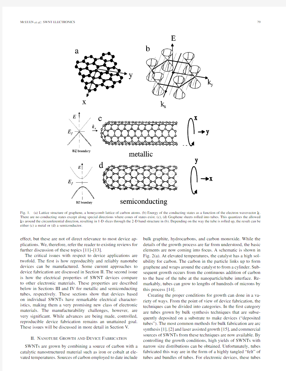 Single-Walled Carbon Nanotube Electronics