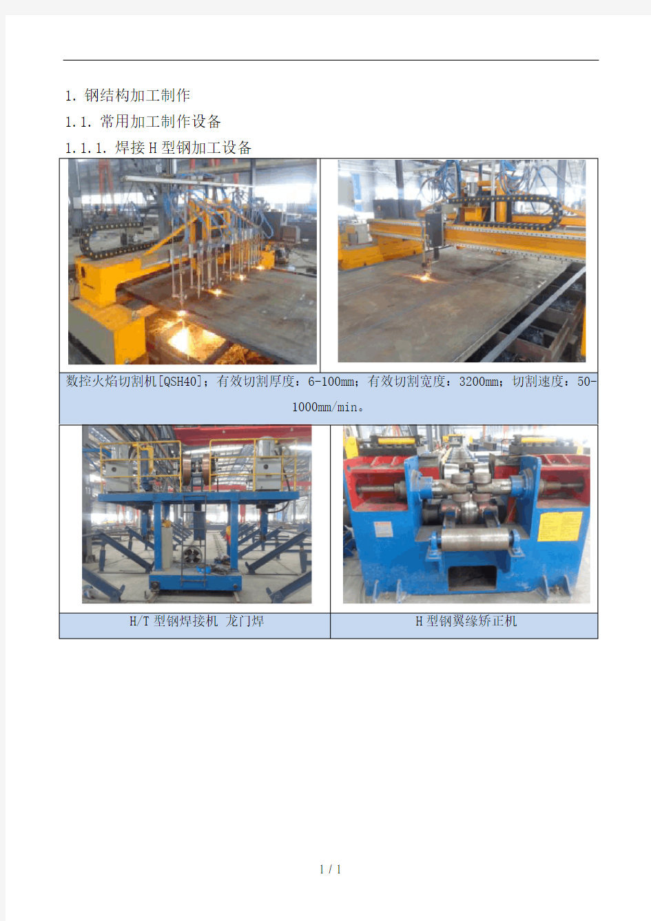 钢结构加工制作流程与设备汇总