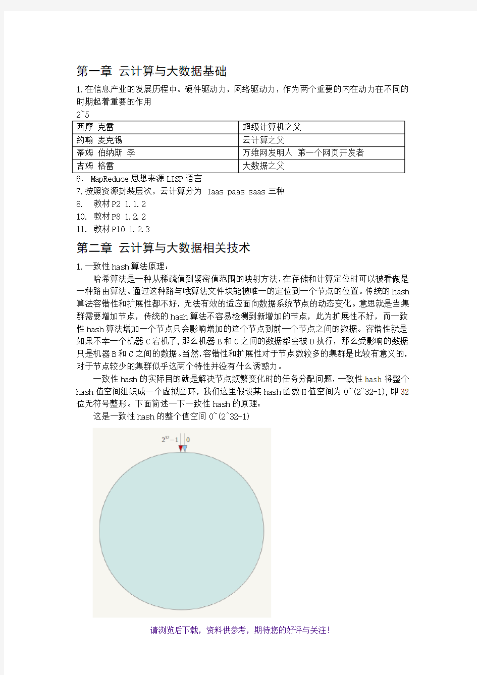 云计算与大数据技术课后习题