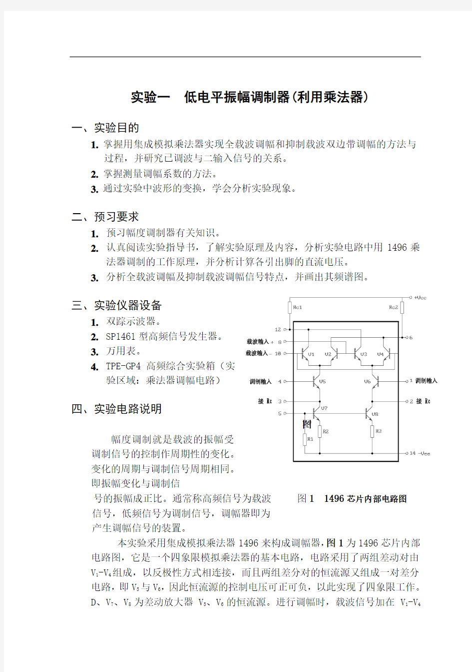 高频电子线路实验