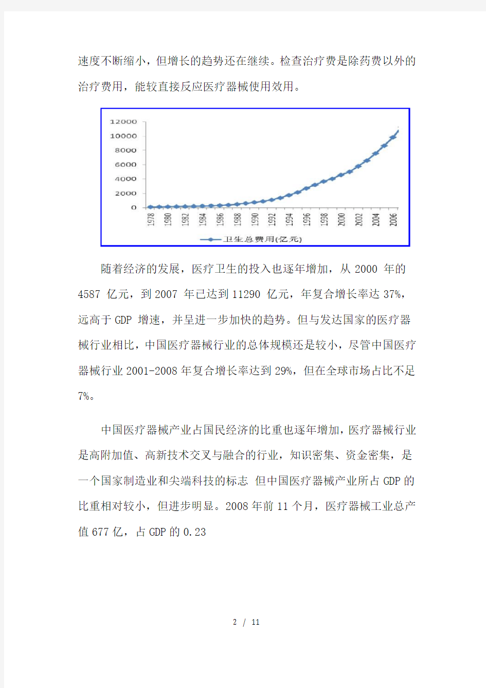 中国医疗器械行业分析