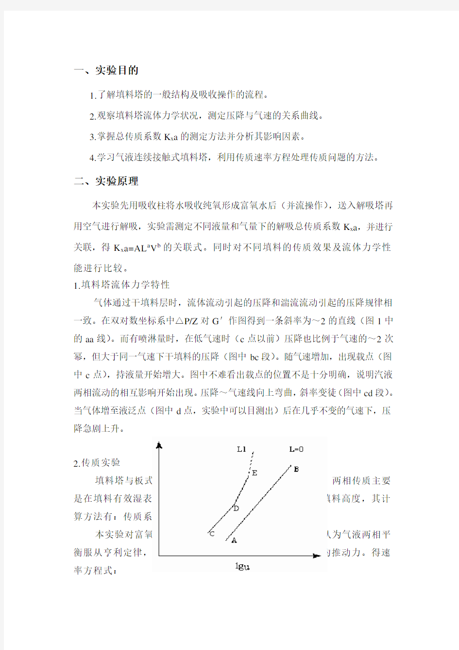 化工原理吸收实验报告总结归纳