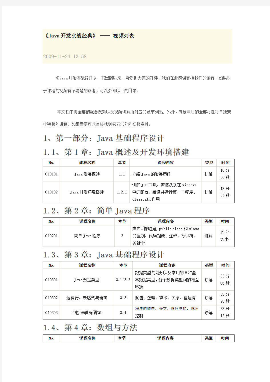 Java开发实战经典——视频列表